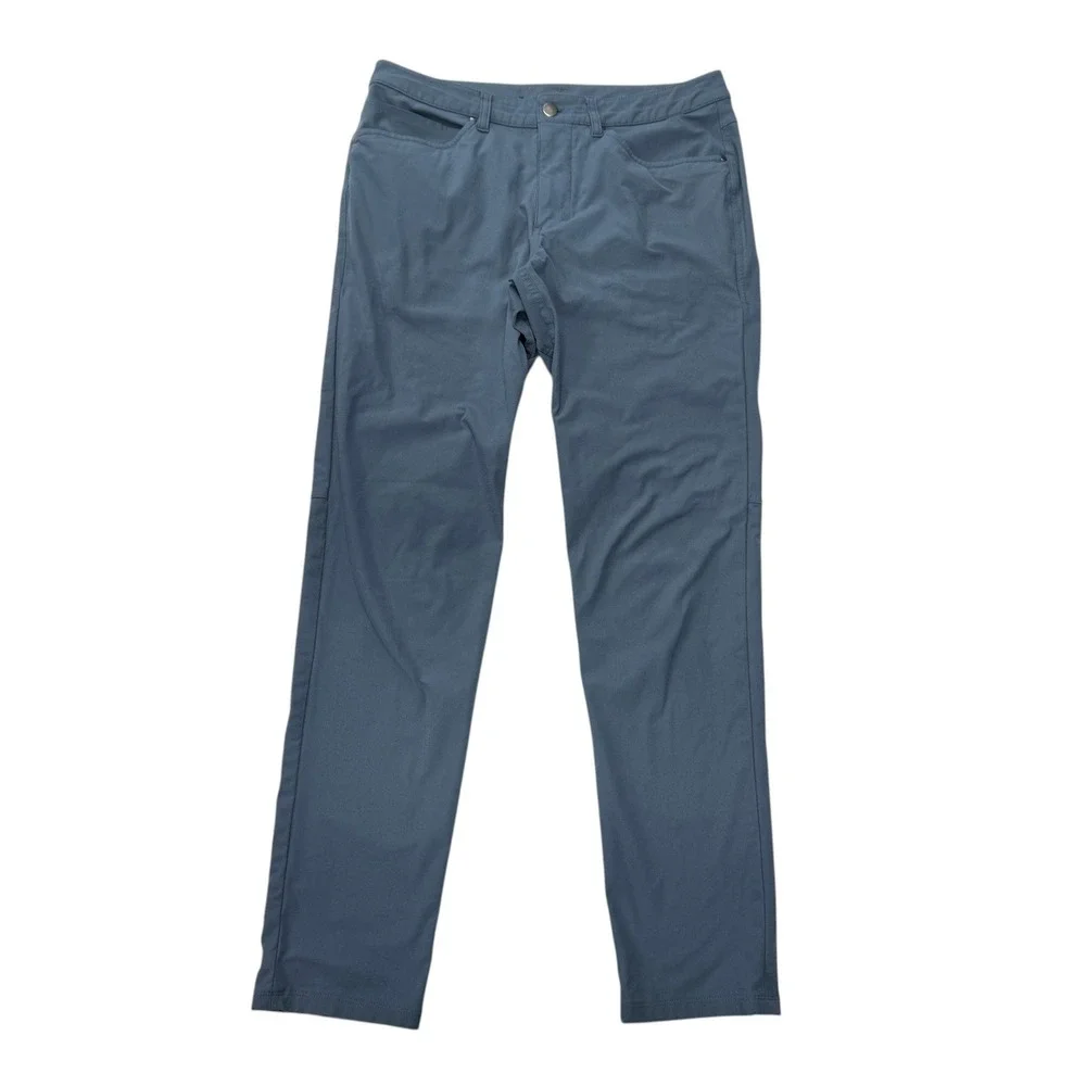 Lululemon Commission Pants Mens 32 x 30‎ Blue Gray Technical Chino Trousers